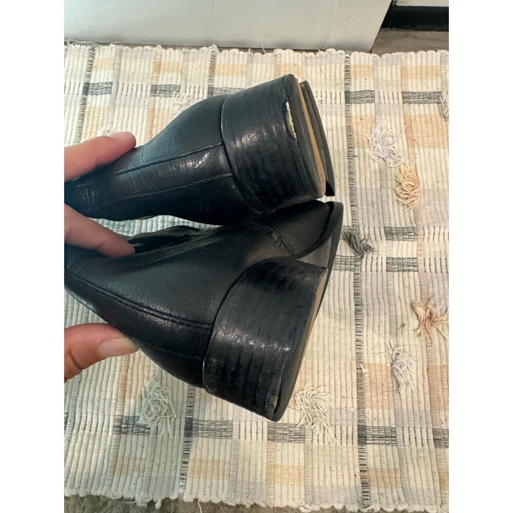Tory Burch Kiernan Leather Knee High Black Riding Boots Gold Tory Logo - Picture 6 of 10